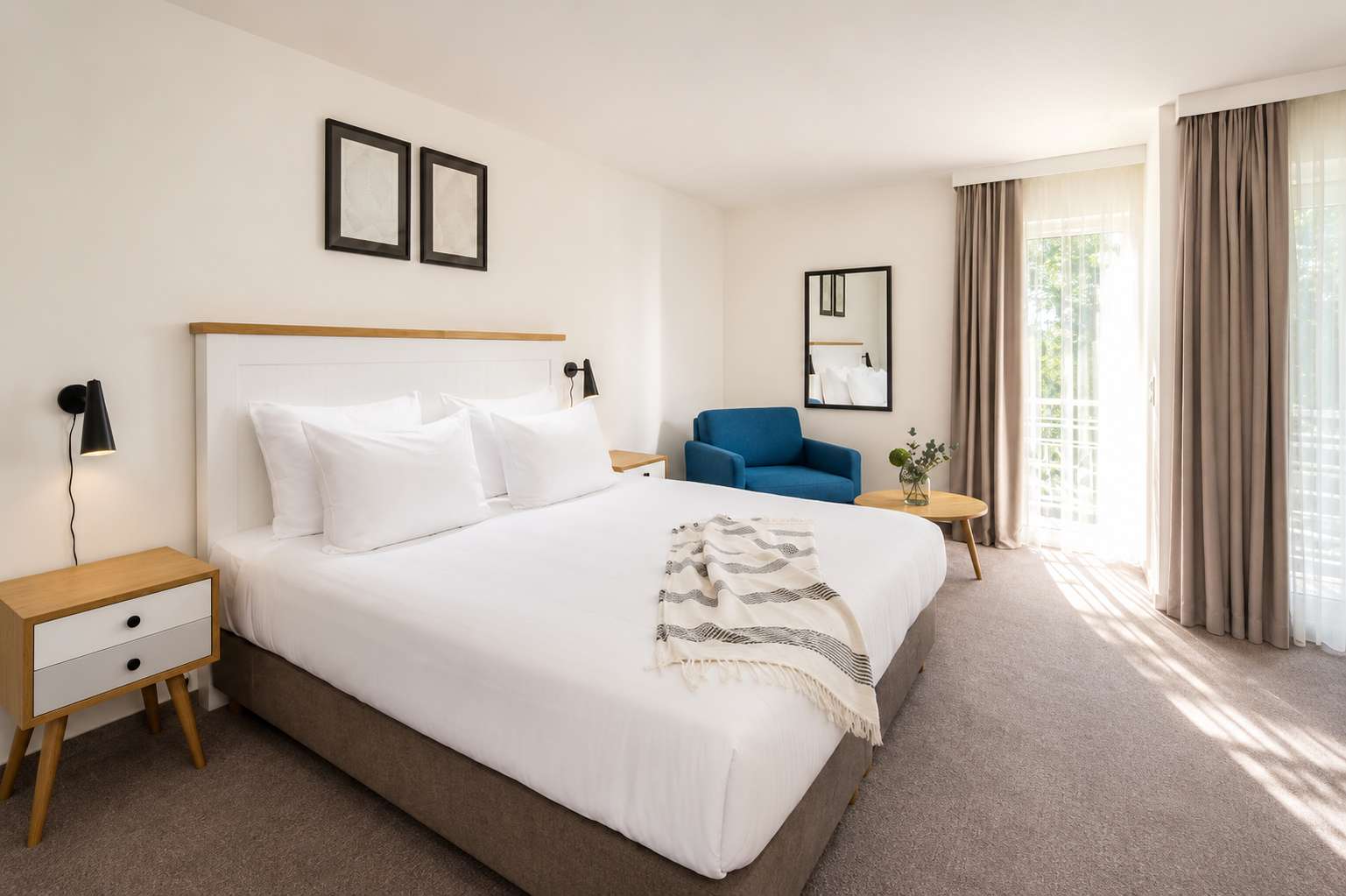 Superior Room interior with seating area and balcony light